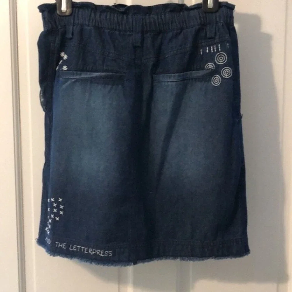 Anthropologie PILCRO Patchwork NWT Denim Mini Skirt size XS